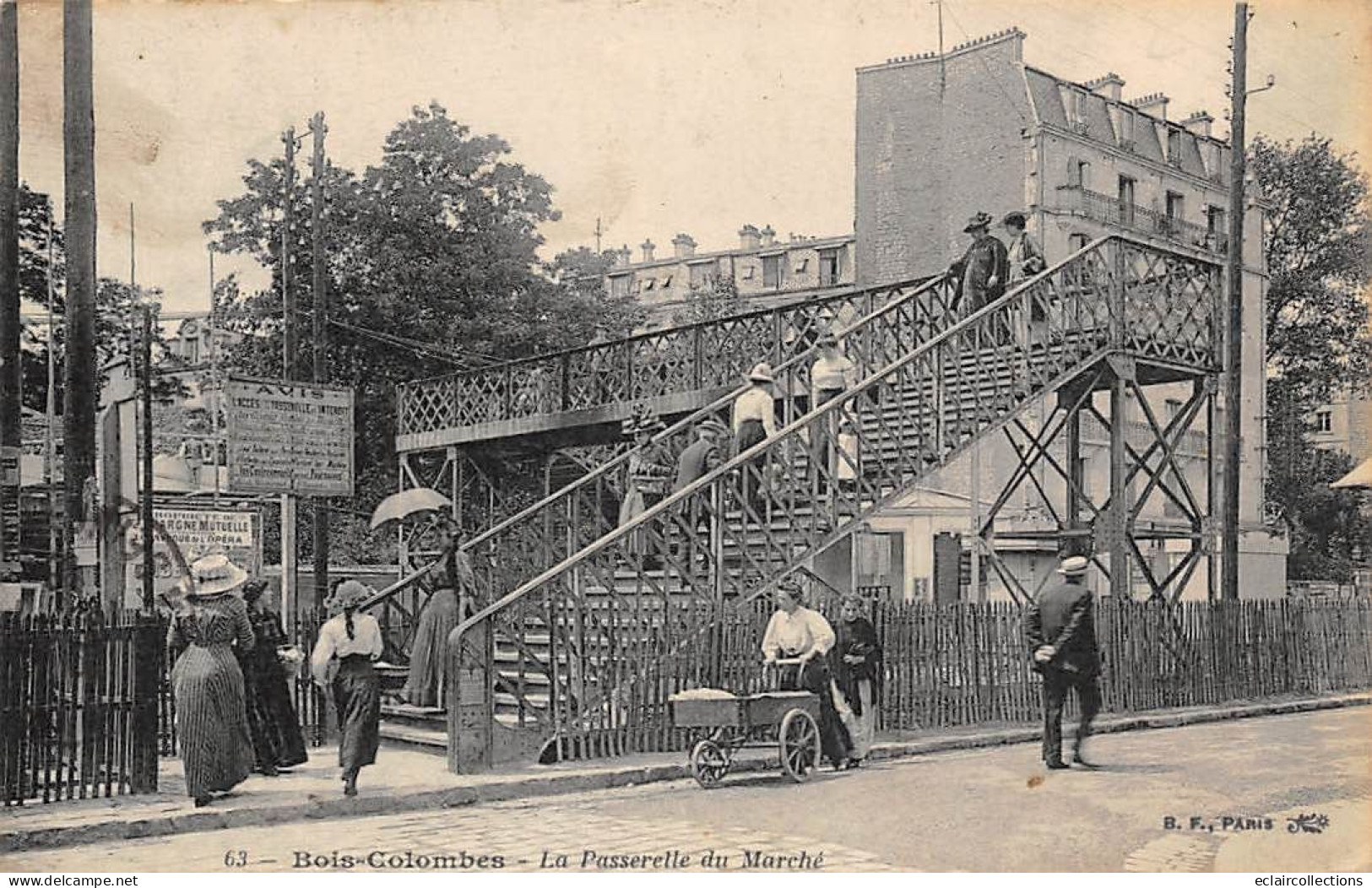 Bois Colombes          92         La Passerelle Du Marché.  ,N° 63   (voir Scan) - Sonstige & Ohne Zuordnung