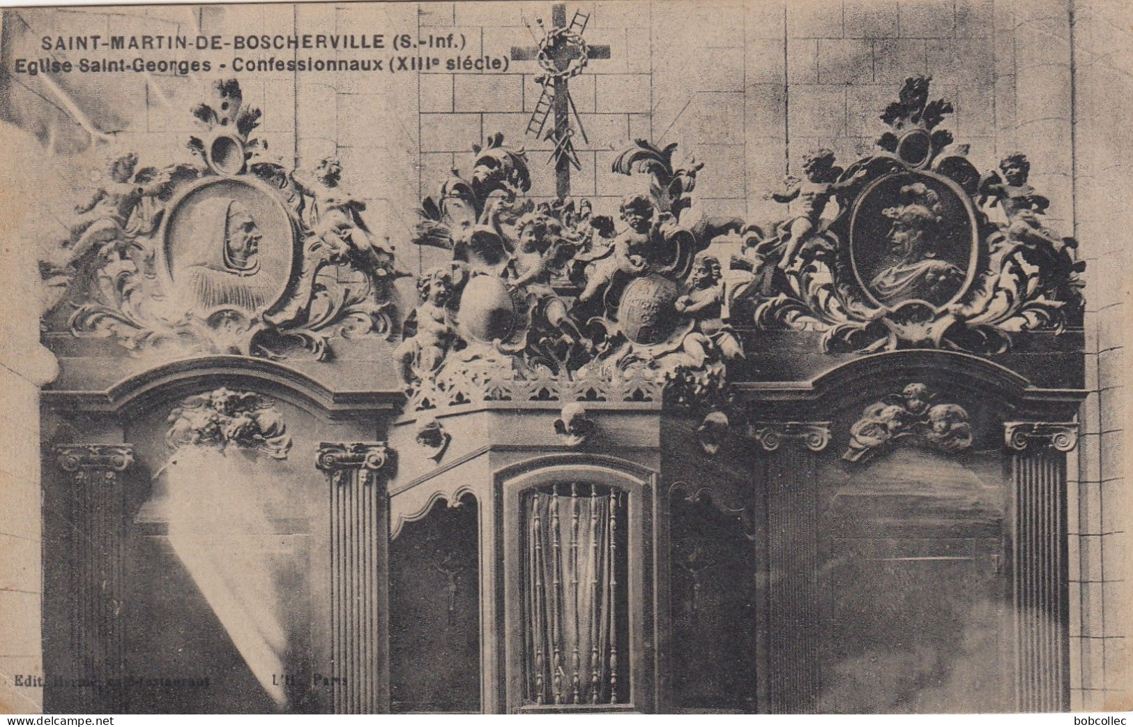 SAINT-MARTIN-de-BOSCHERVILLE (Seine-Maritime): Eglise Saint-Georges - Confessionnaux - Saint-Martin-de-Boscherville