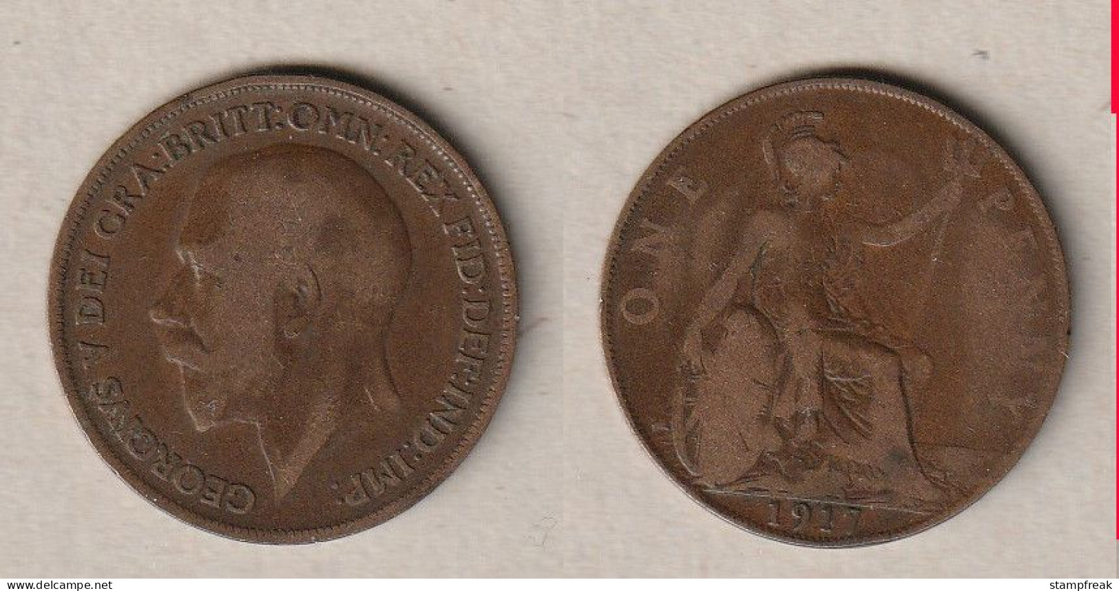 01926) Grossbritannien, 1 Penny 1917, George V - Sonstige & Ohne Zuordnung