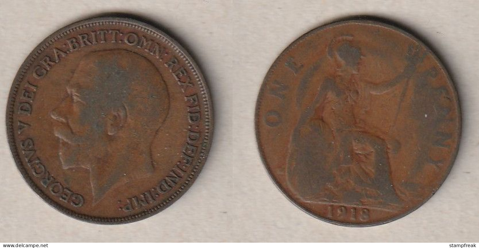 01940) Grossbritannien, 1 Penny 1918, George V - Altri & Non Classificati