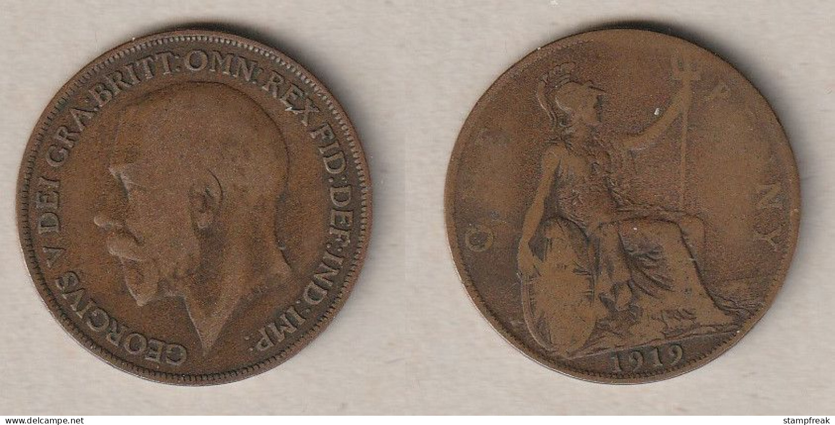 01933) Grossbritannien, 1 Penny 1919, George V - Otros & Sin Clasificación