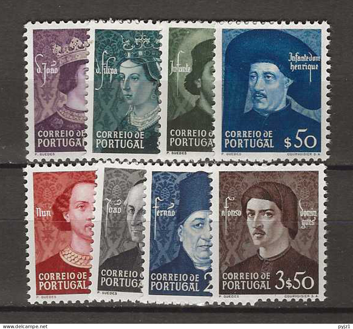 1949 MNH Portugal Mi 730-37 Postfris** - Neufs