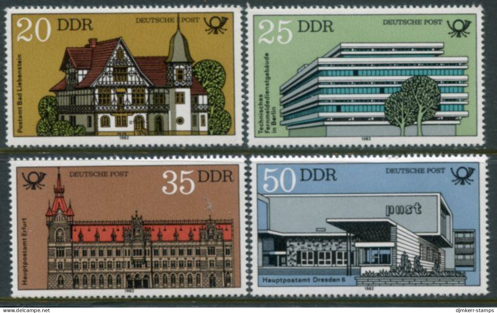 DDR 1982 Postal Buildings MNH / **.  Michel 2673-76 - Ungebraucht