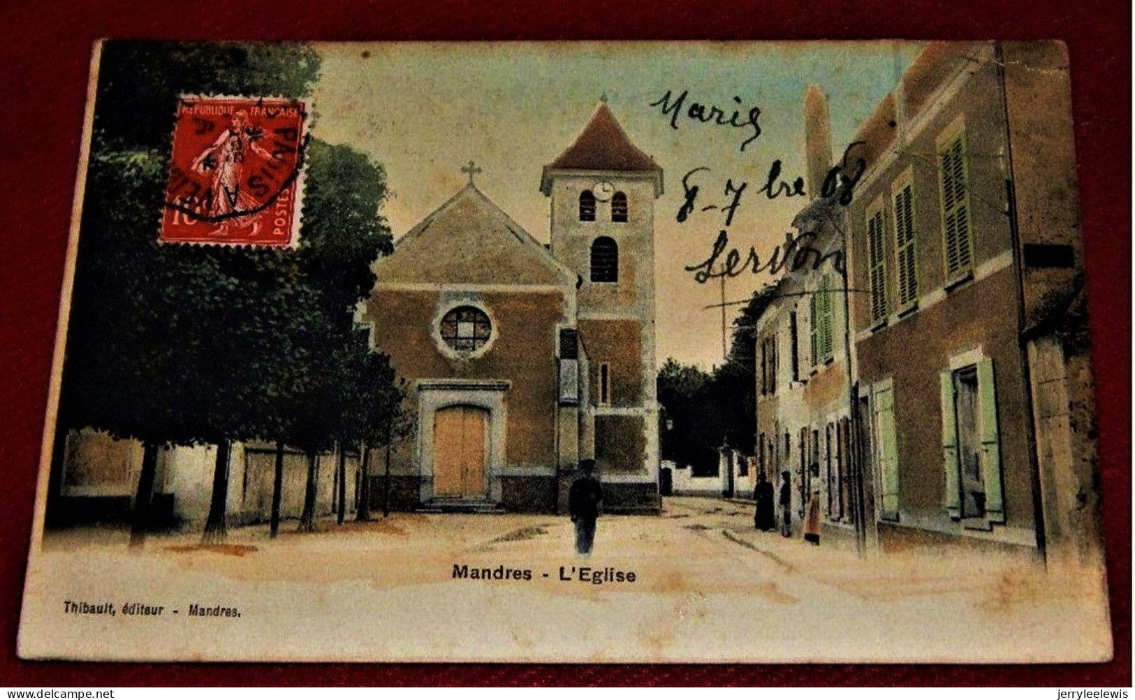 MANDRES  -  L' Eglise     -   1908 - - Mandres Les Roses