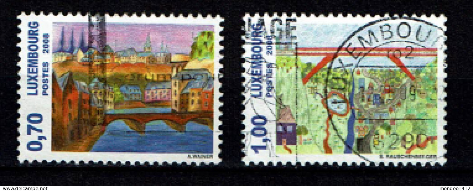 Luxembourg 2008 - YT 1739/1740 - Luxembourg Et Vieux Pont, Train Chemin De Fer, Train Railway - Used Stamps