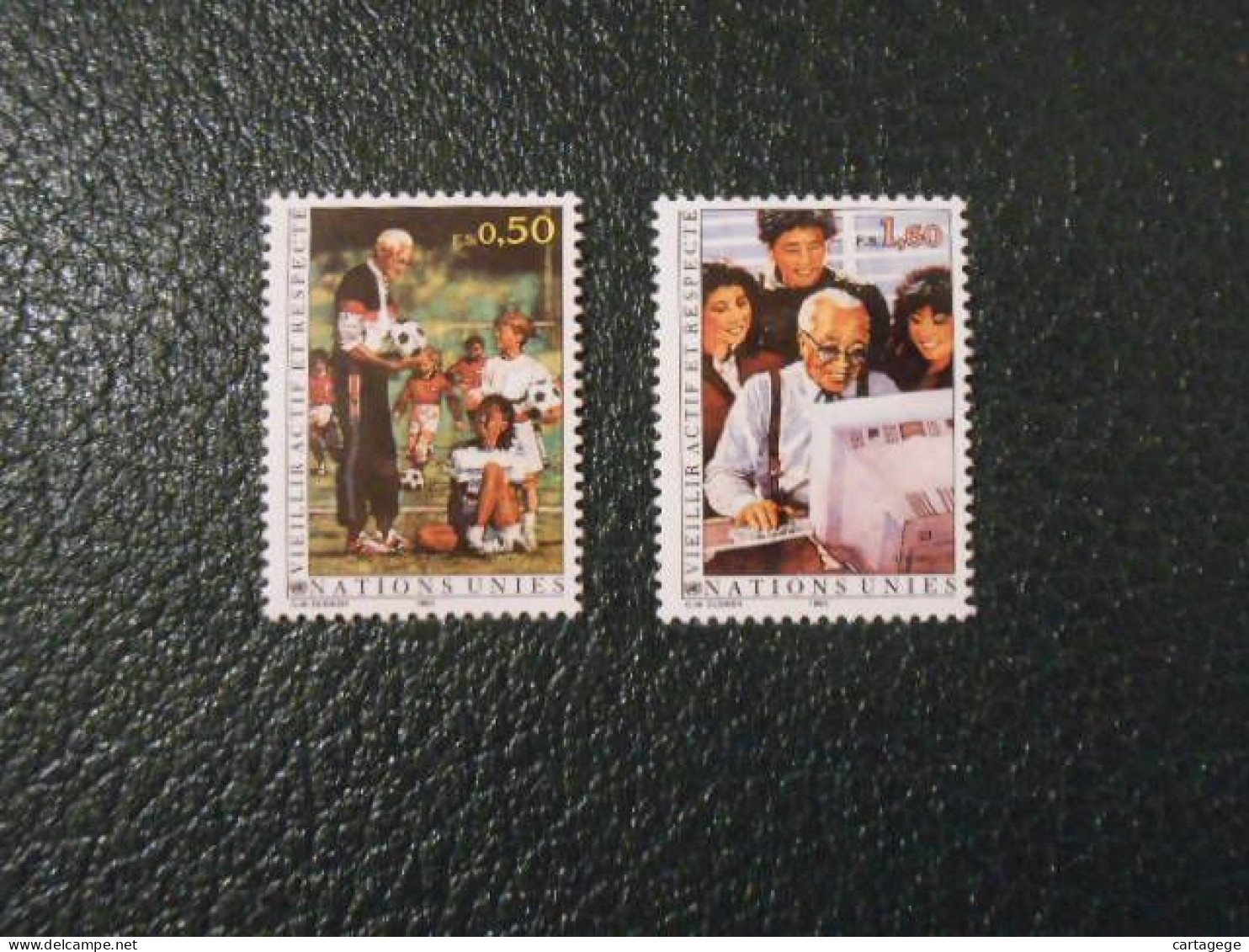 NATIONS-UNIES GENEVE YT  241/242 VIEILLIR ACTIF ET RESPECTE** - Unused Stamps