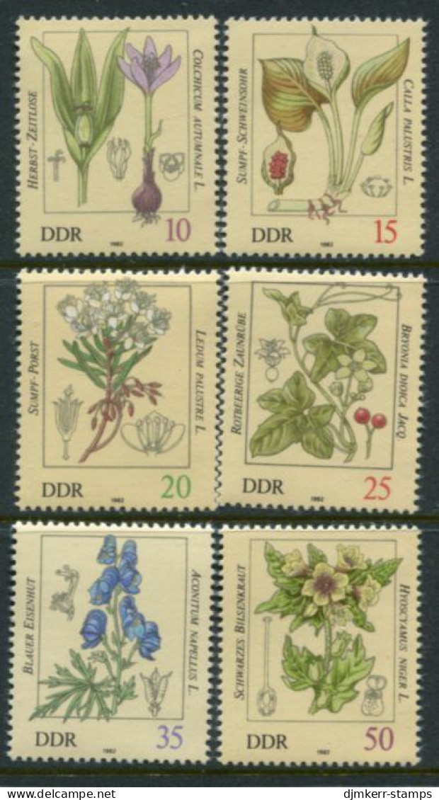 DDR 1982 Poisonous Plants MNH / **.  Michel 2691-96 - Neufs