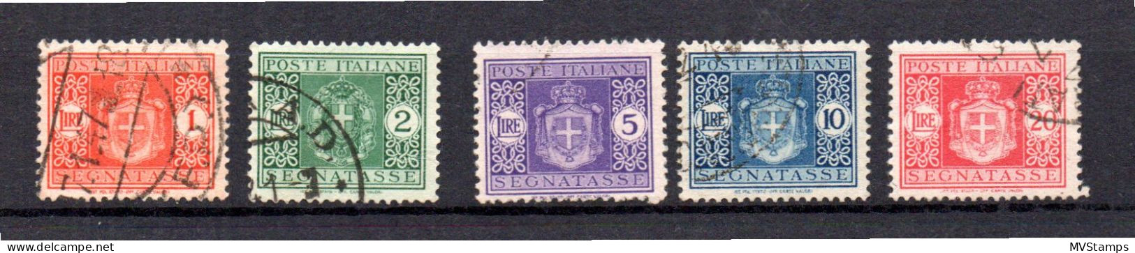 Italy 1945 Set Postage-Due Stamps (Michel P 69/73) Used - Segnatasse