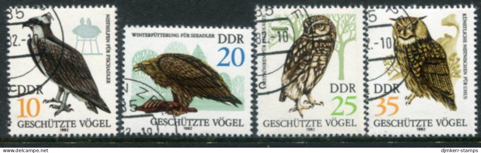 DDR 1982 Birds Of Prey.used.   Michel 2702-05 - Usados