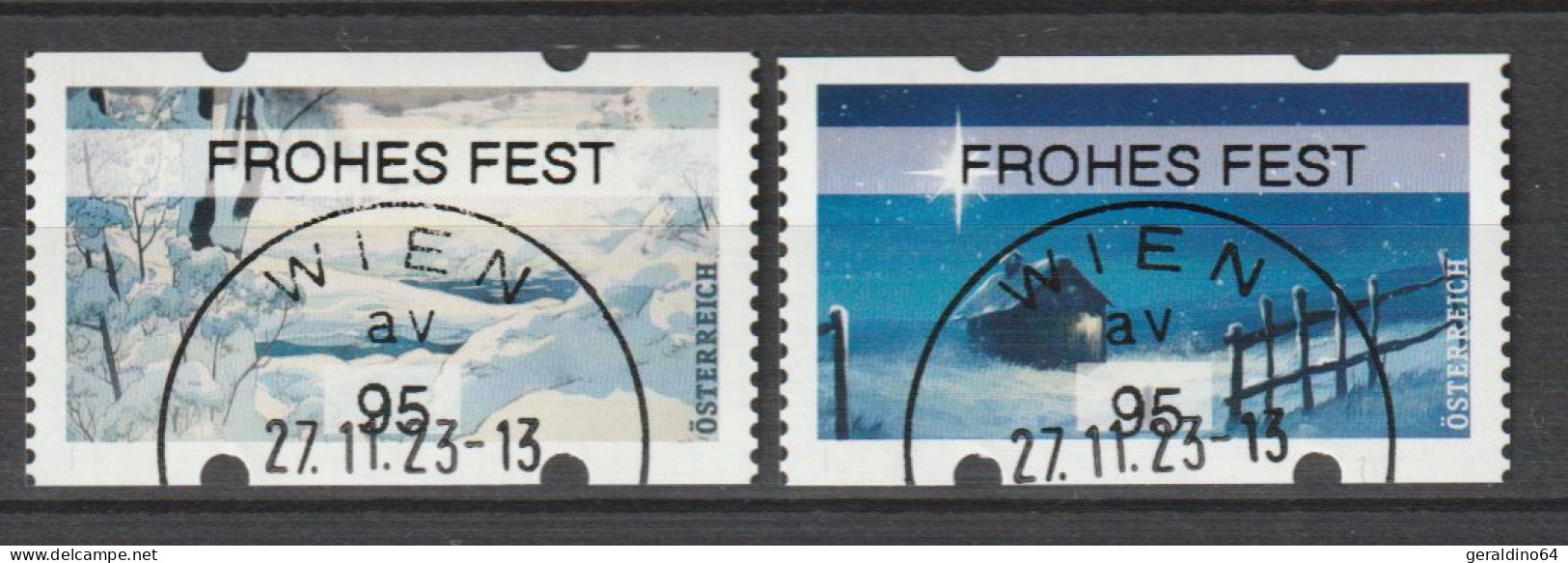 Österreich 2023 Weihnachten Automatenmarken ATM Frohes Fest Gestempelt - Used Stamps