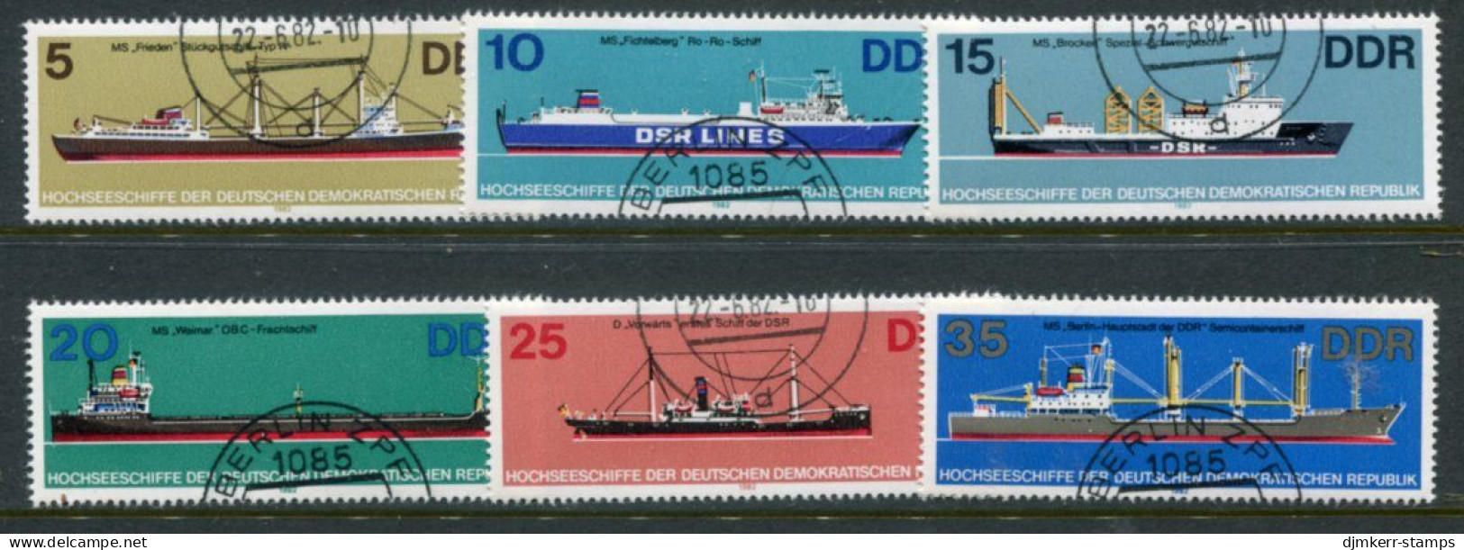 DDR 1982 Ships.used  Michel 2709-14 - Oblitérés