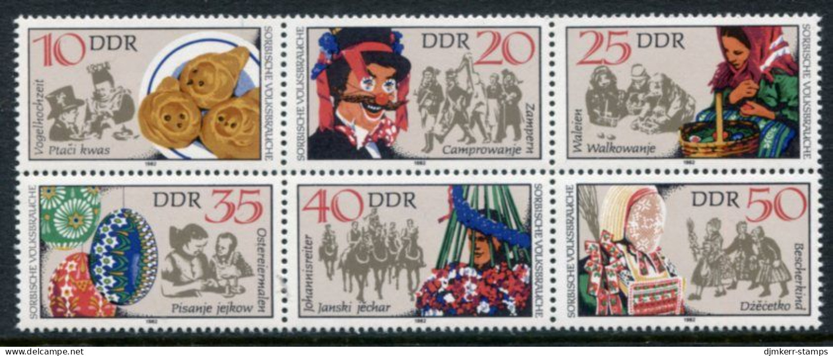 DDR 1982 Sorbian Folk Customs MNH / **  Michel 2716-21 - Neufs