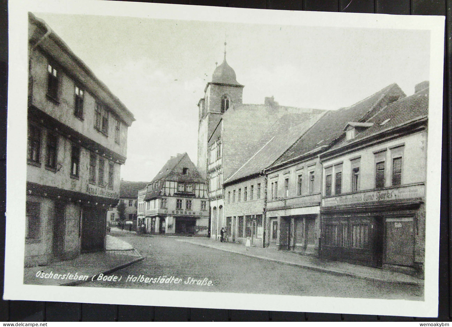 DDR: AK Von Oschersleben (Bode) Mit Halberstädter Straße Vom 21.7.52 Mit 12 Pf W. Pieck Knr: 323 - Oschersleben