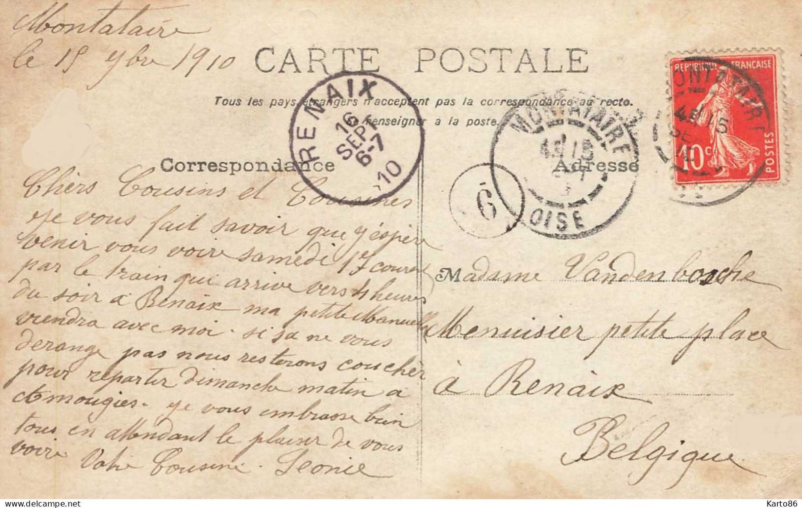 Montataire * RARE Carte Photo 1910 * La Boucherie Chevaline * Commerce Magasin Métier Boucher Attelage Villageois - Montataire