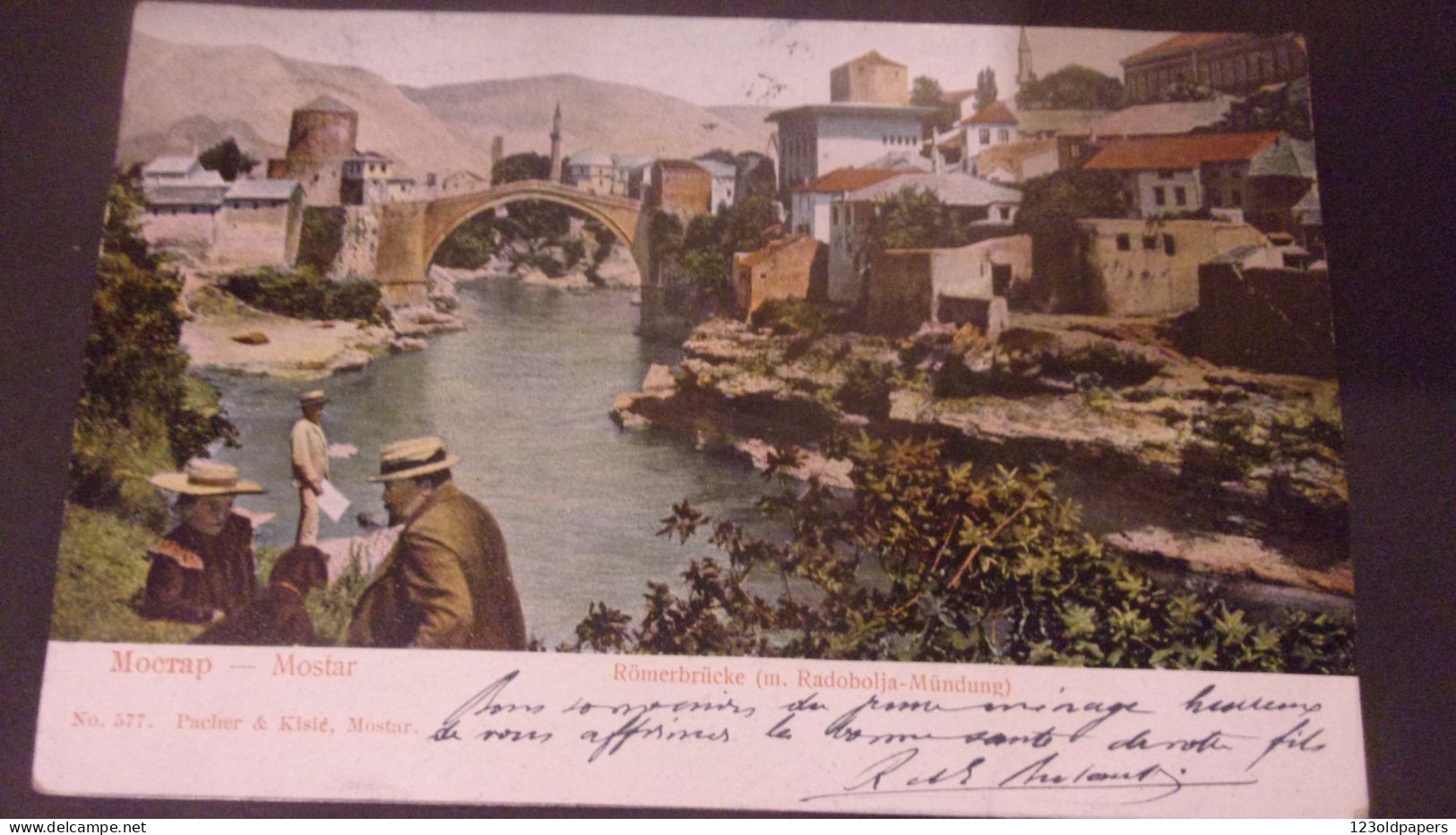 BOSNIA & HERZEGOVINA - BOSNA - MOSTAR 1905 ROMERBRUCKE RADOBOLJA MUNDUNG EDIT PACHER KISIE - Bosnia Erzegovina