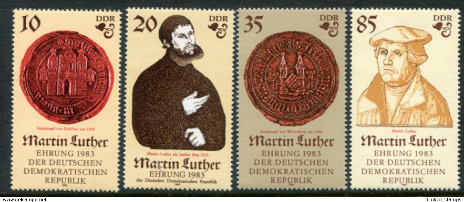 DDR 1982 Luther 500th Anniversary MNH / **  Michel 2754-57 - Ungebraucht