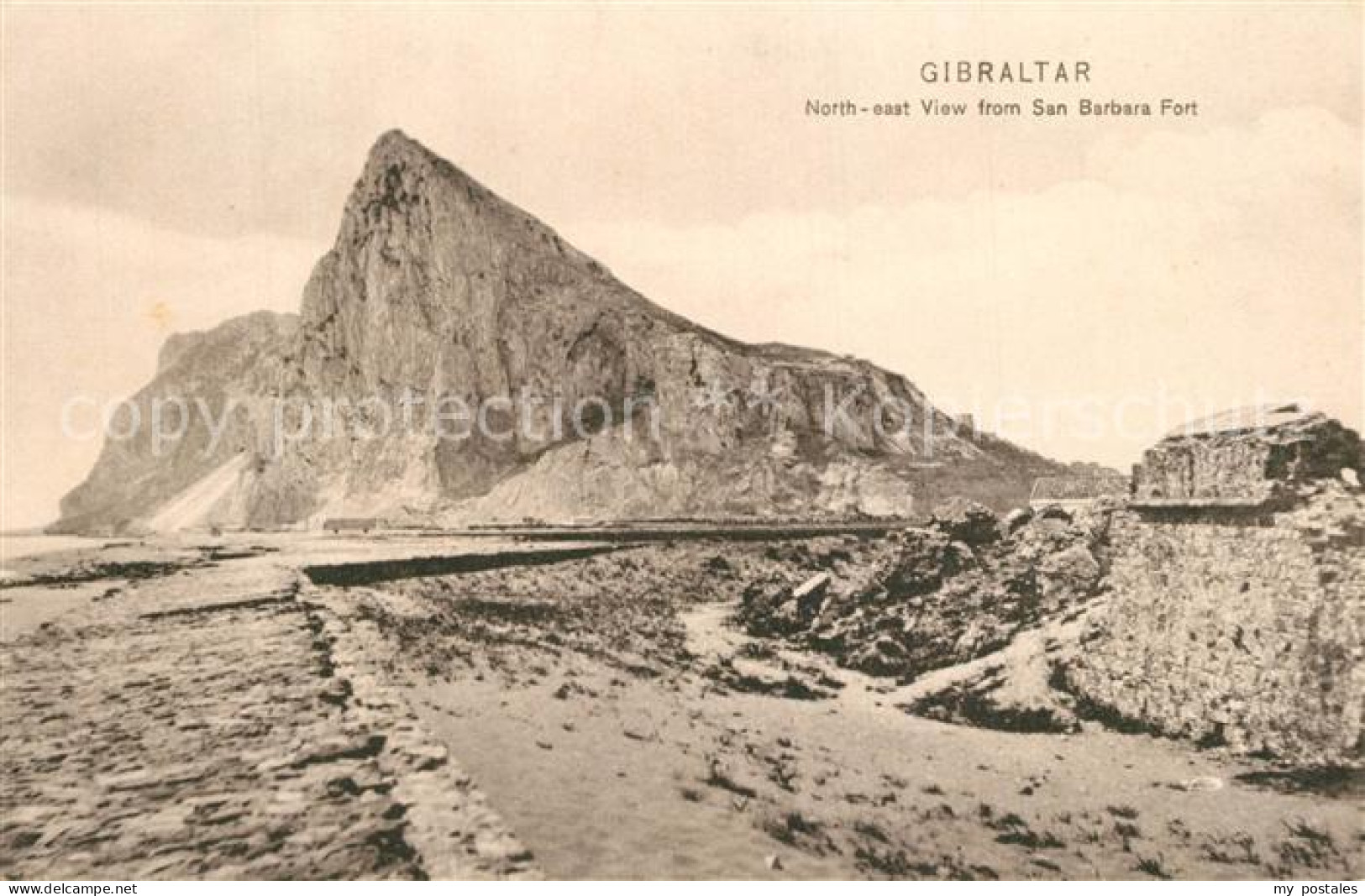 43479226 Gibraltar View From San Barbara Fort Gibraltar - Gibraltar