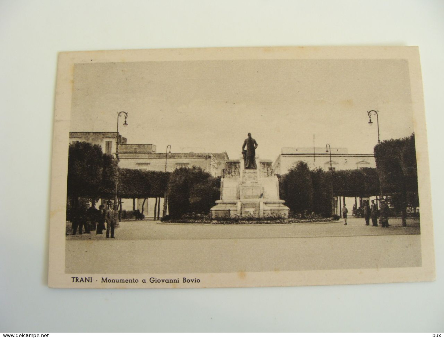 TRANI MONUMENTO A GIOVANNI BOVIO  VIAGGIATA  FORMATO PICCOLO - Trani