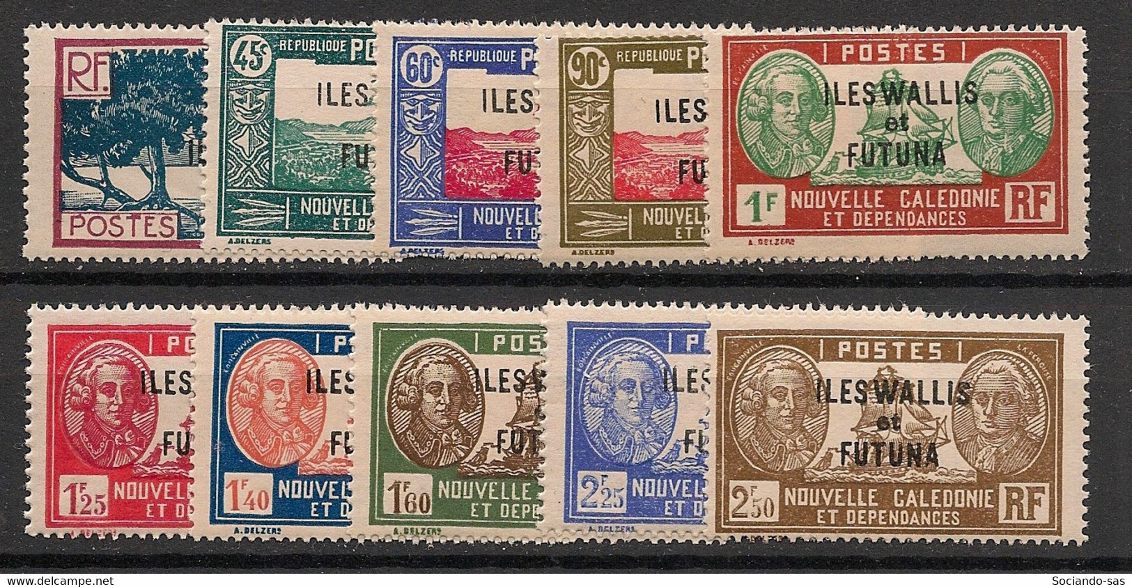 WALLIS ET FUTUNA - 1939-40 - N°YT. 77 à 86 - Série Complète - Neuf * / MH VF - Unused Stamps