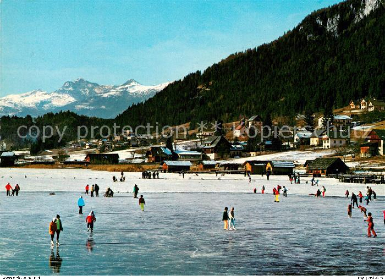 43374942 Weissensee Kaernten Schlittschuhlaufen Weissensee Kaernten - Weissensee