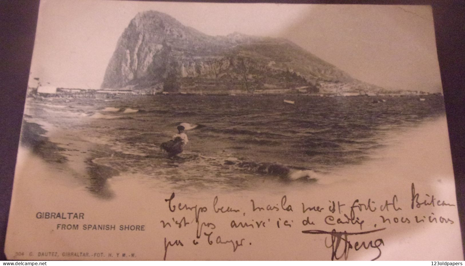 GIBRALTAR  1902  FROM SPANISH SHORE - Gibraltar