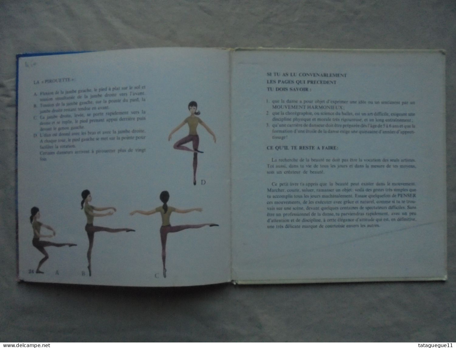Vintage - Livre A la découverte de La danse par Philippe Marceliaire Dargaud 1969