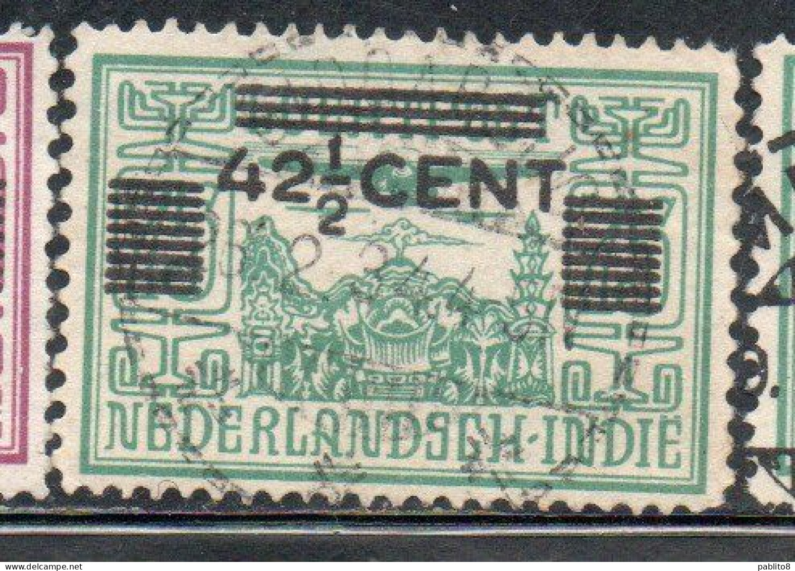 DUTCH INDIA INDIE INDE NEDERLANDS HOLLAND OLANDESE NETHERLANDS INDIES 1934 SURCHARGED 42 1/2c On 75c USED USATO - Nederlands-Indië