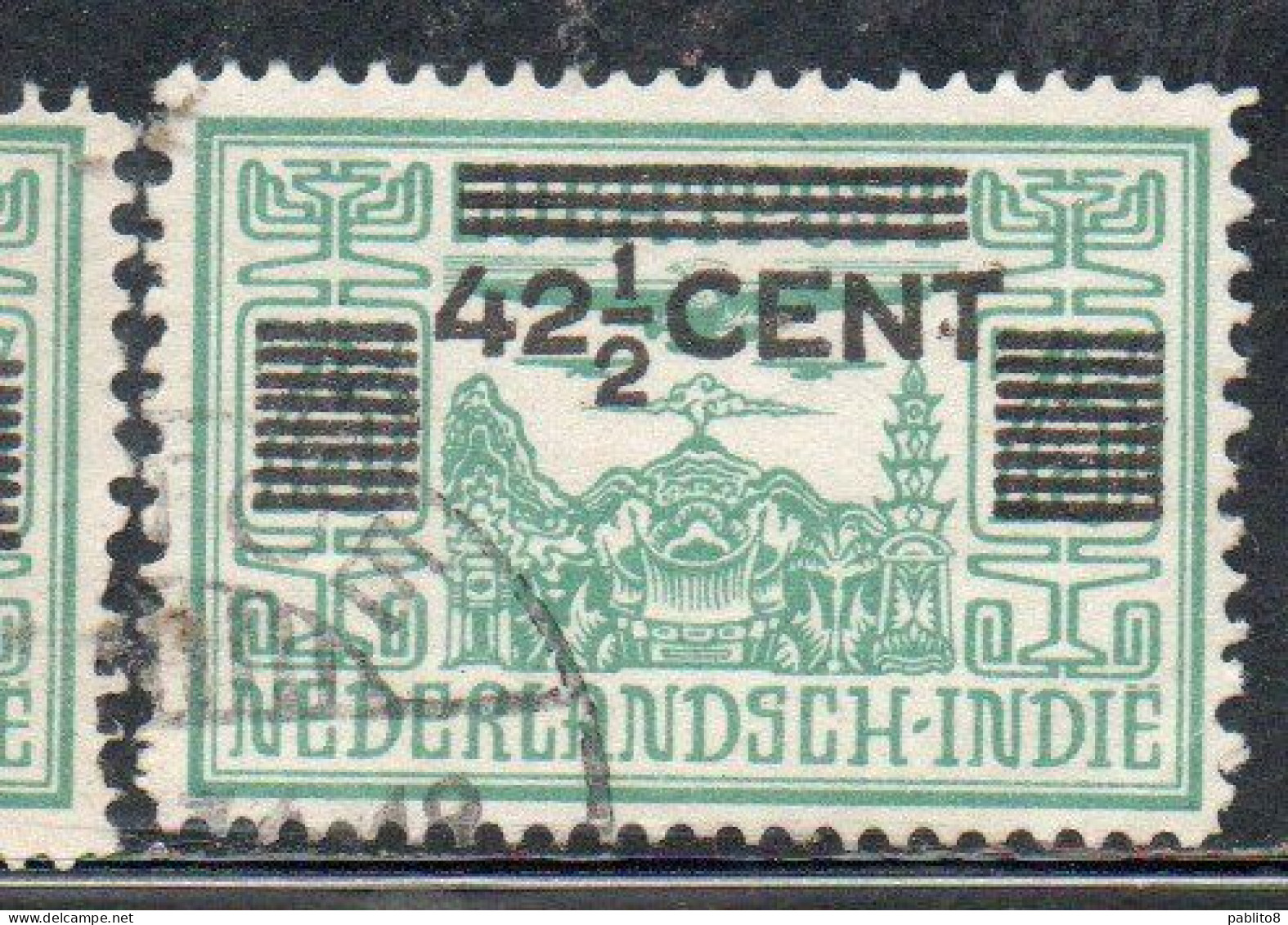 DUTCH INDIA INDIE INDE NEDERLANDS HOLLAND OLANDESE NETHERLANDS INDIES 1934 SURCHARGED 42 1/2c On 75c USED USATO - Nederlands-Indië