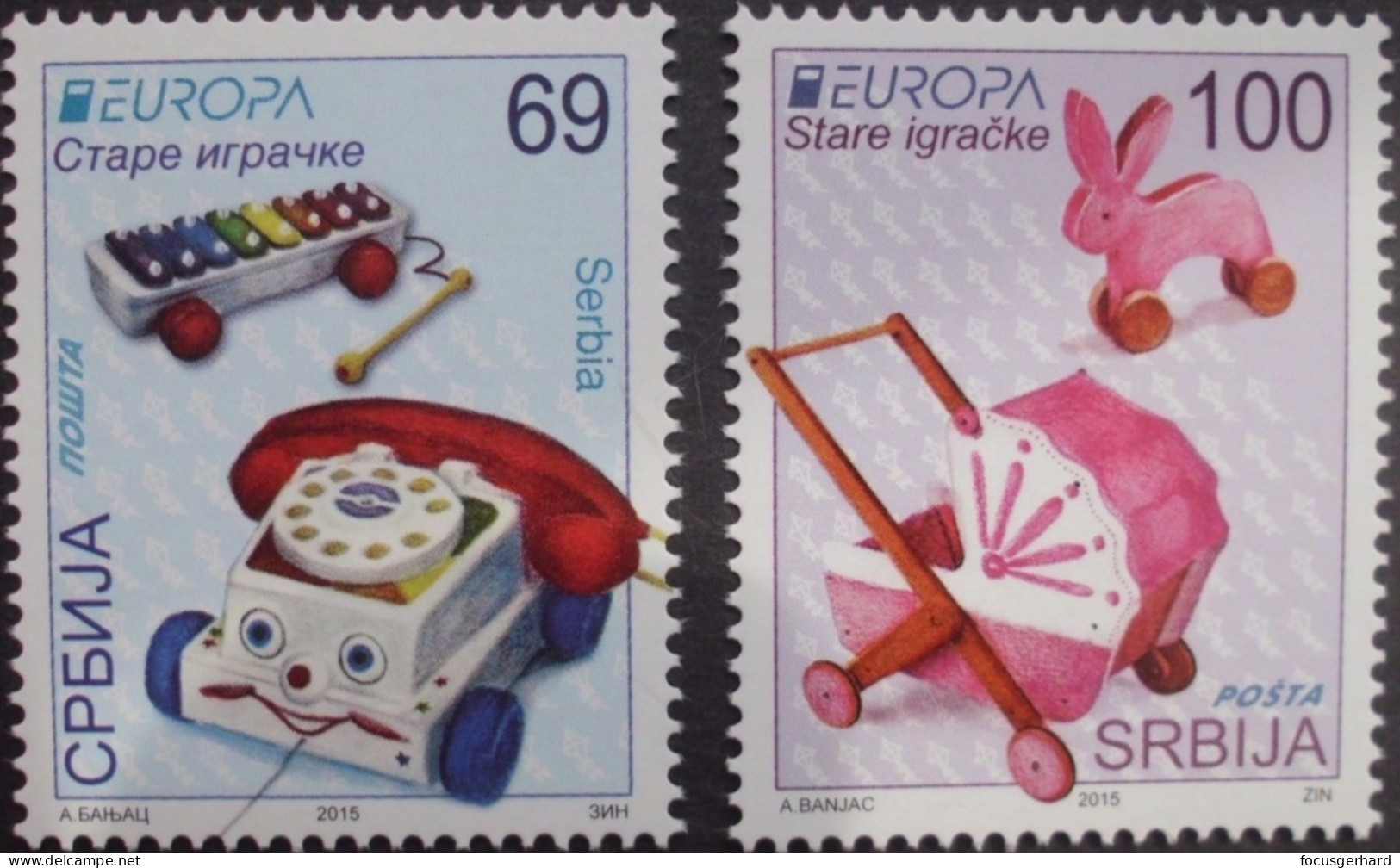 Serbien      Historisches Spielzeug    Europa Cept   2015  ** - 2015
