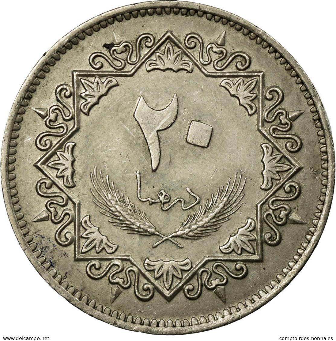 Monnaie, Libya, 20 Dirhams, 1975/AH1395, TTB, Copper-Nickel Clad Steel, KM:15 - Libyen