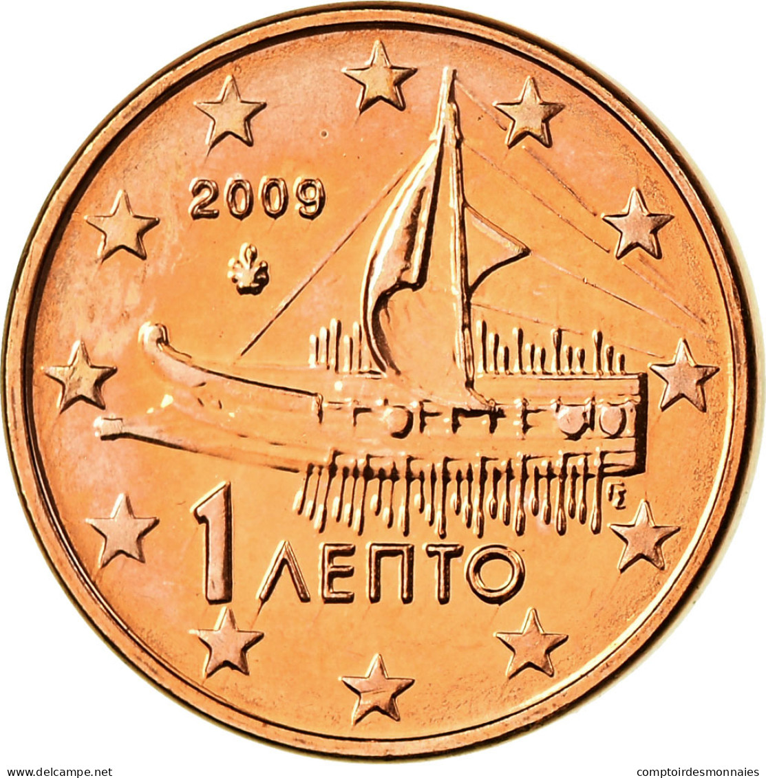 Grèce, Euro Cent, 2009, SPL, Copper Plated Steel, KM:181 - Greece