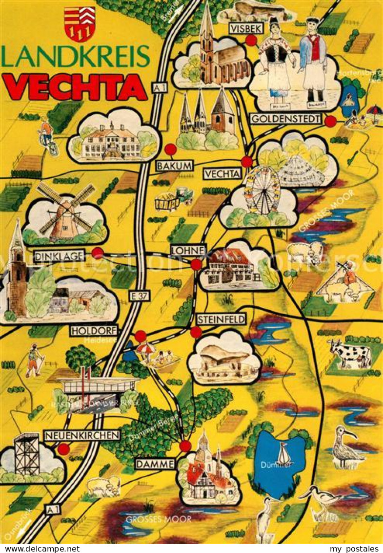 43372273 Vechta Landkarte Des Landkreises Vechta - Vechta