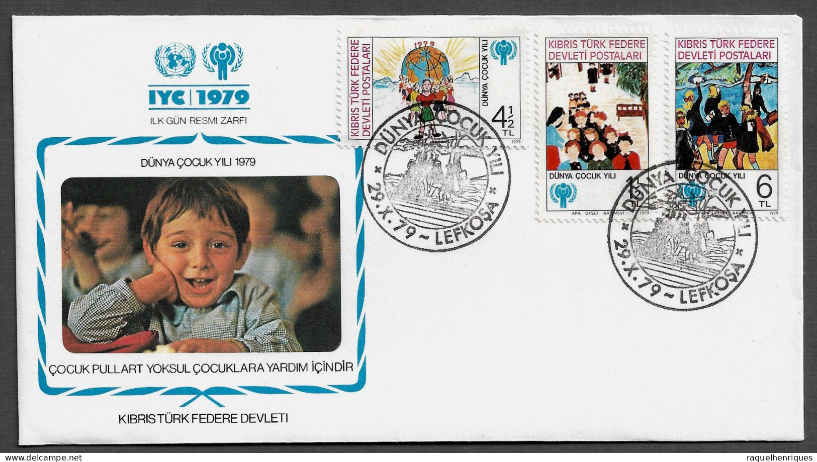 CYPRUS TURKEY FDC COVER - 1979 International Year Of The Child SET FDC (FDC79#08) - Cartas & Documentos