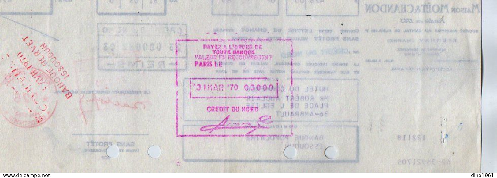 VP22.588 - Lettre De Change - 1969 - Champagne - Maison MOET & CHANDON à EPERNAY ( Marne ) - Wissels