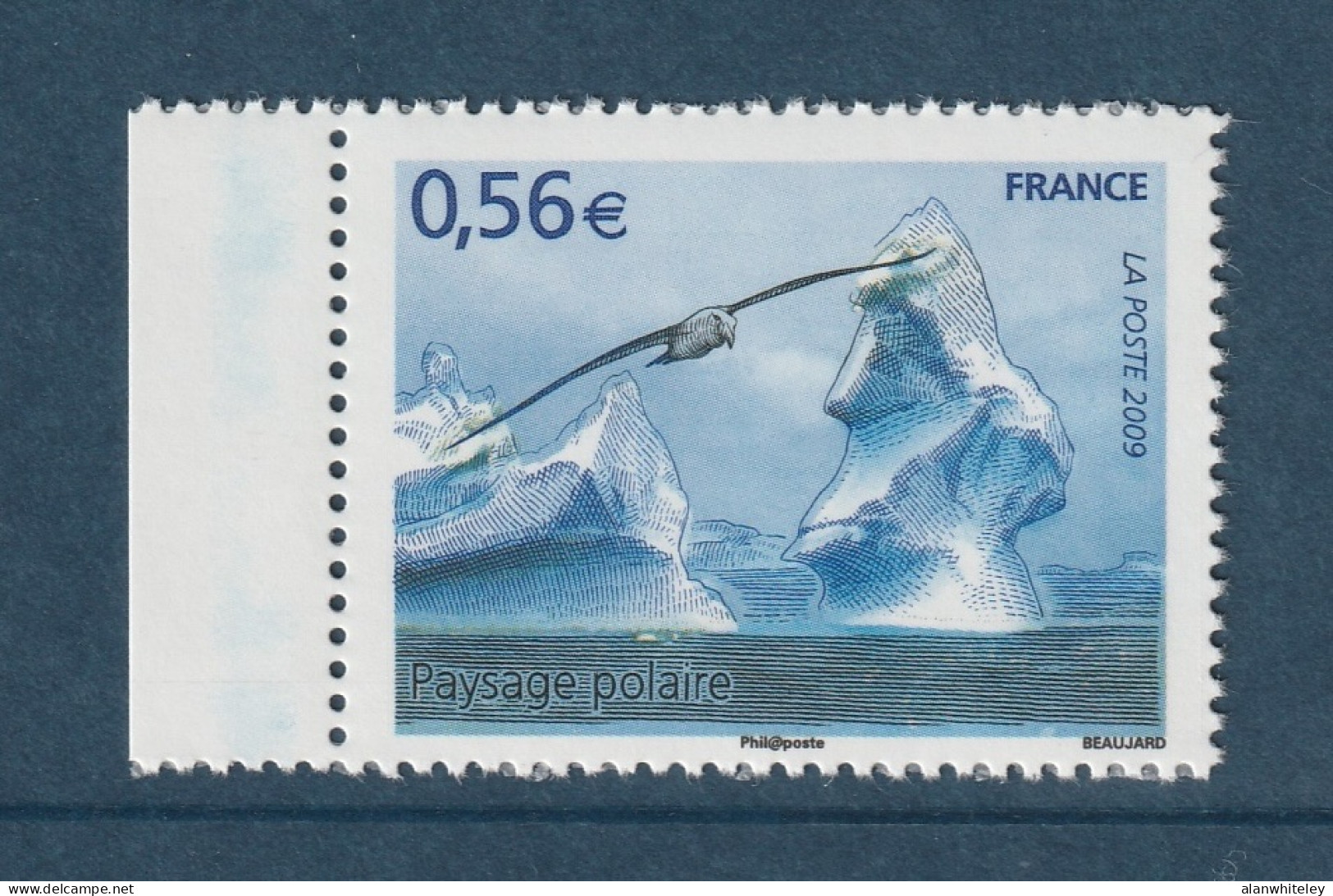 FRANCE 2009 Preserve Polar Regions & Glaciers / Albatross: Single Stamp (ex Sheetlet) UM/MNH - Behoud Van De Poolgebieden En Gletsjers
