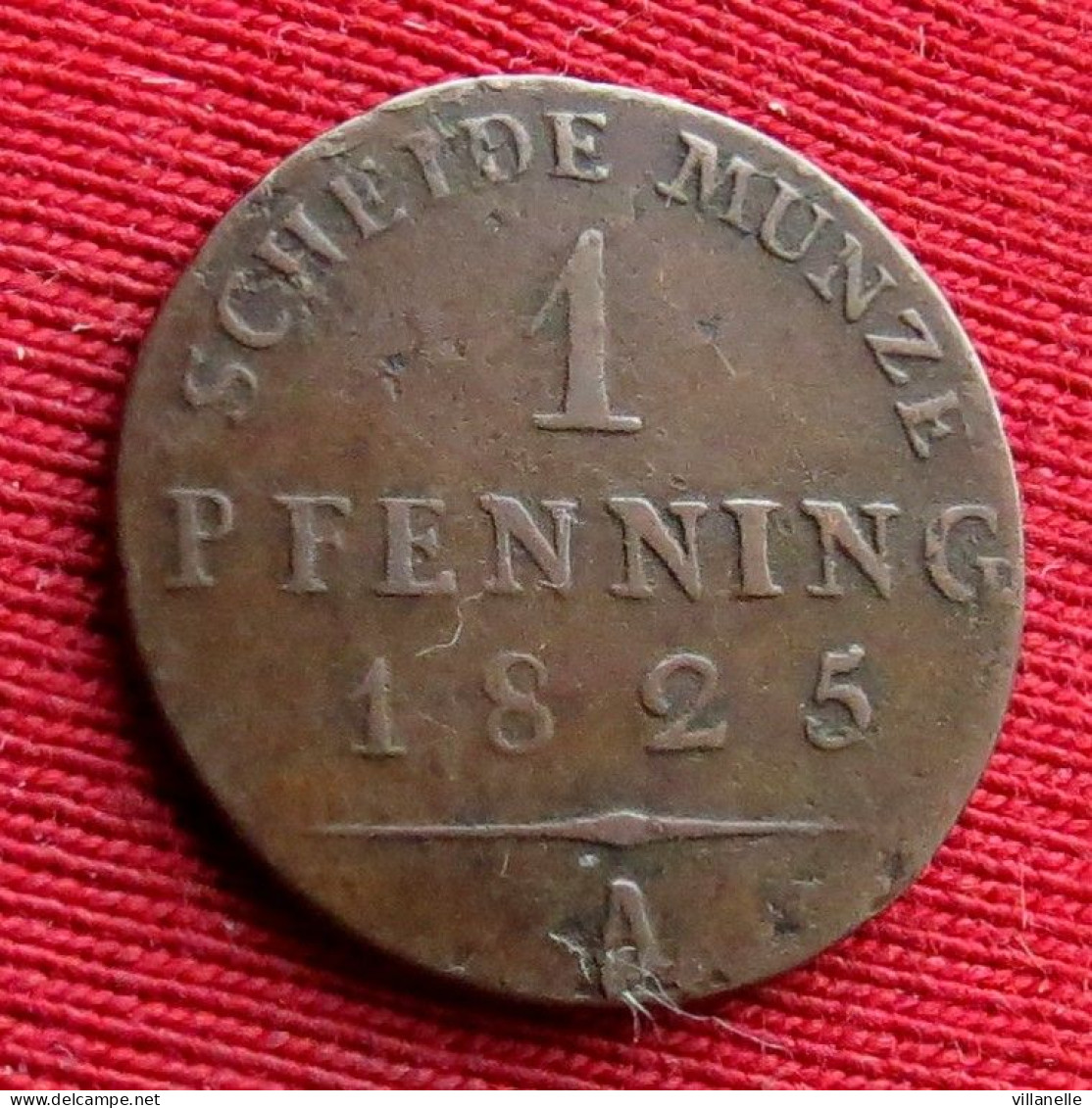 Germany Prussia 1 Pfenninge 1825 A Alemania Allemagne Preussen W ºº - Altri & Non Classificati