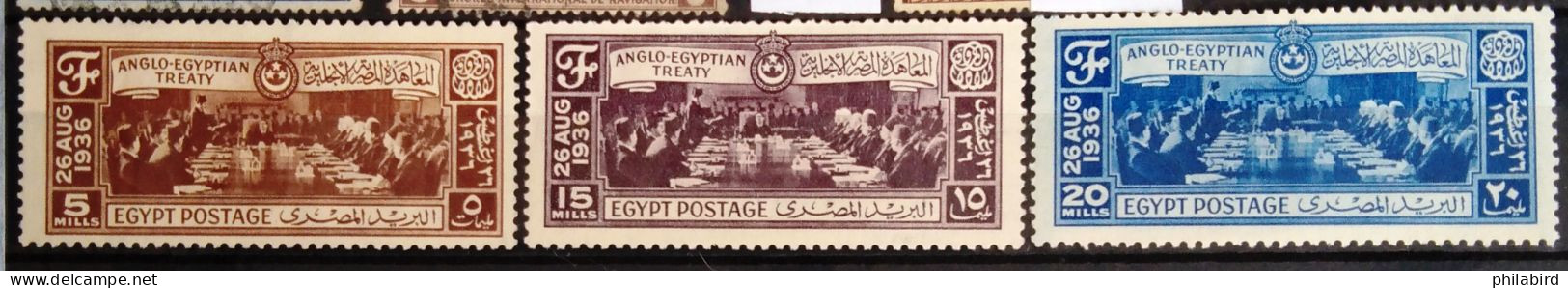 EGYPTE                      N° 184/186                       NEUF* - Unused Stamps