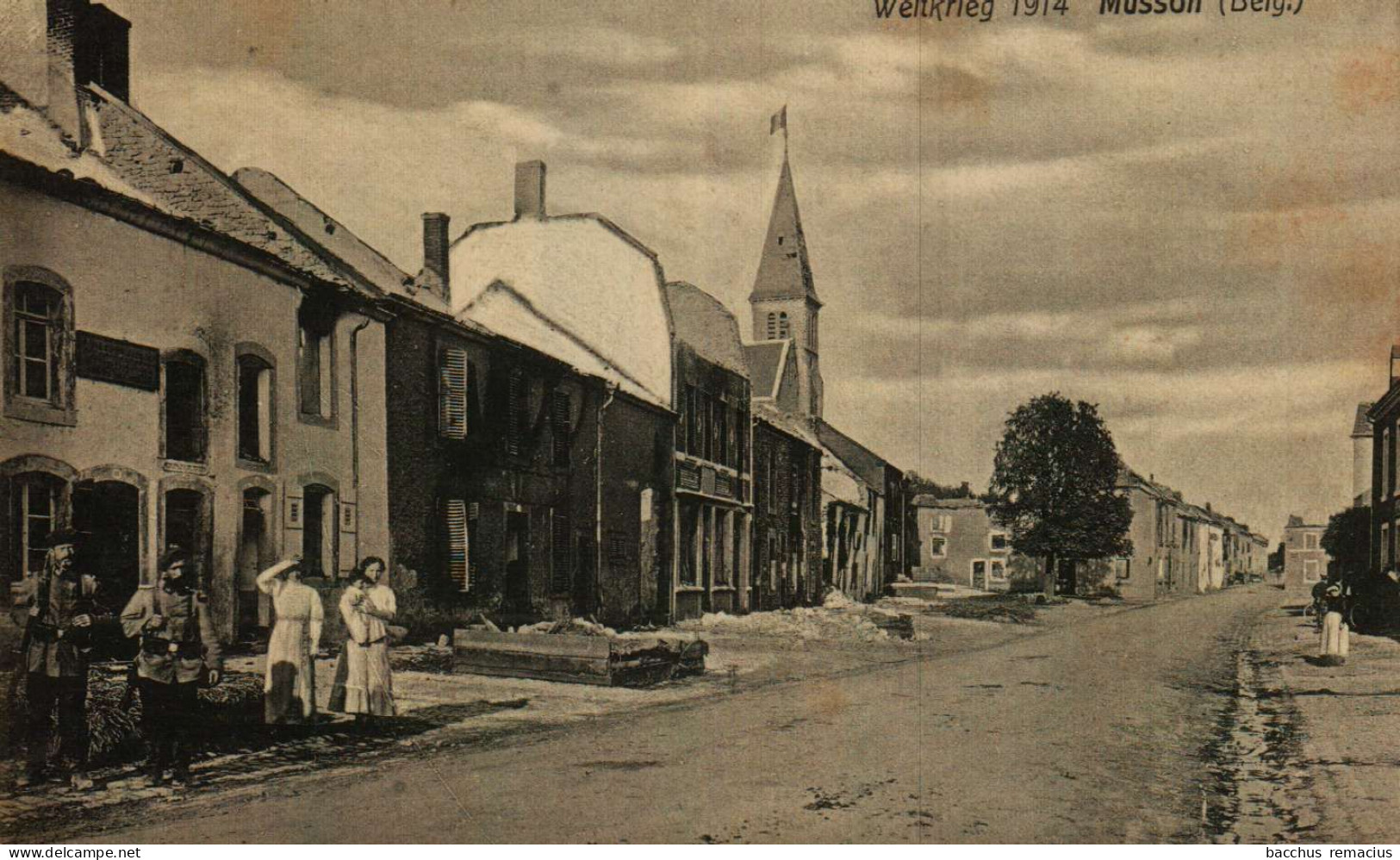 MUSSON  - Weltkrieg 1914 -   2 Soldats à Gauche   Verlag Von W.Capus, Luxembourg Nr 18 - Musson