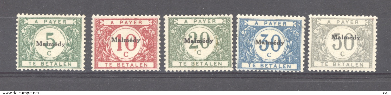 7539  -  Belgique  -  Eupen Et Malmédy  -  Taxe  :  Yv  1-5  * - OC55/105 Eupen & Malmédy