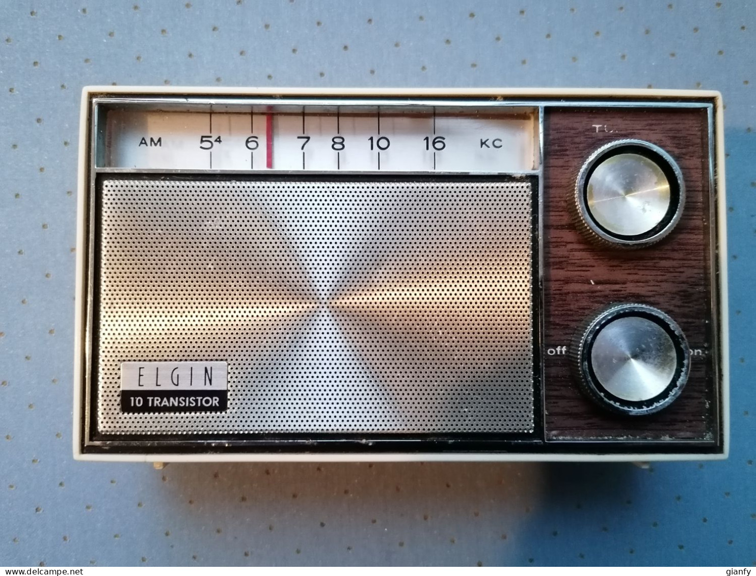 ELGIN JAPAN 10 TRANSISTOR AM RADIO PORTATILE MODELLO R-1000 FUNZIONANTE - Apparecchi