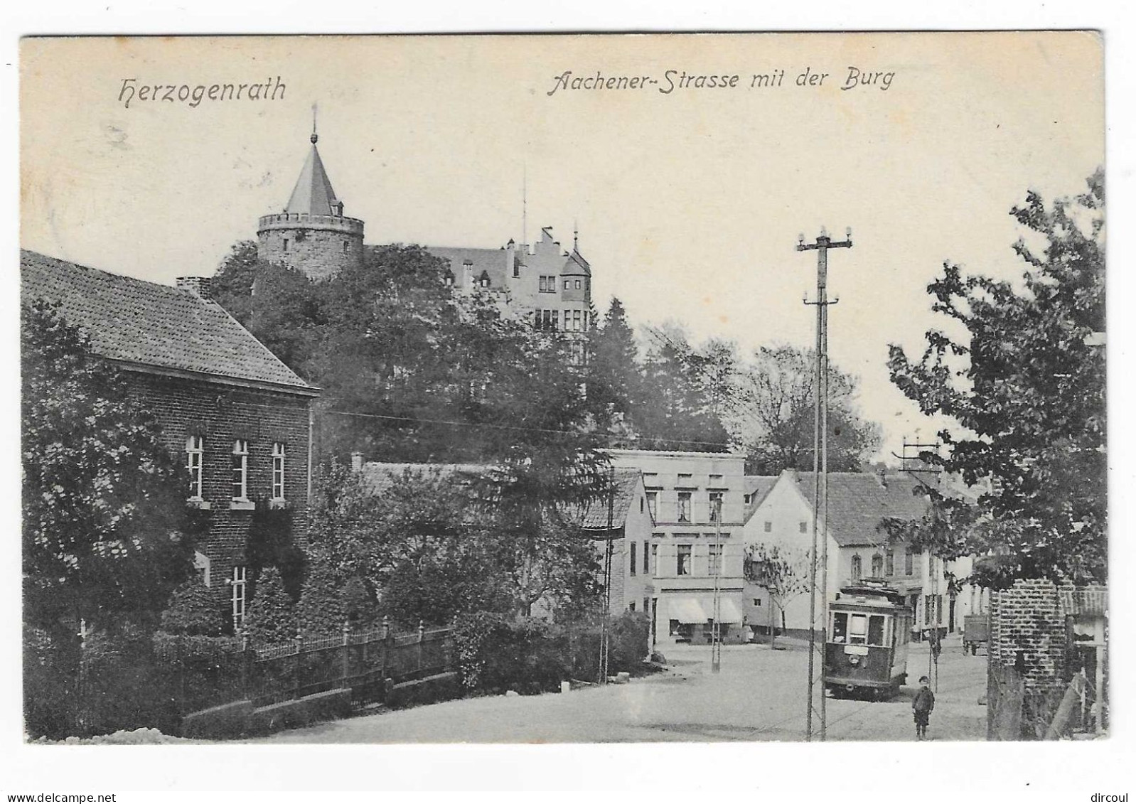 55679   HERZOGENRATH  Aachener-strasse  Mit  Der  Burg   Tram - Herzogenrath