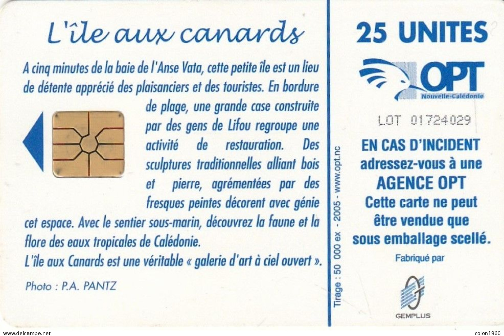 NUEVA CALEDONIA. NC-132. L'île Aux Canards. 2005. (015) - Neukaledonien