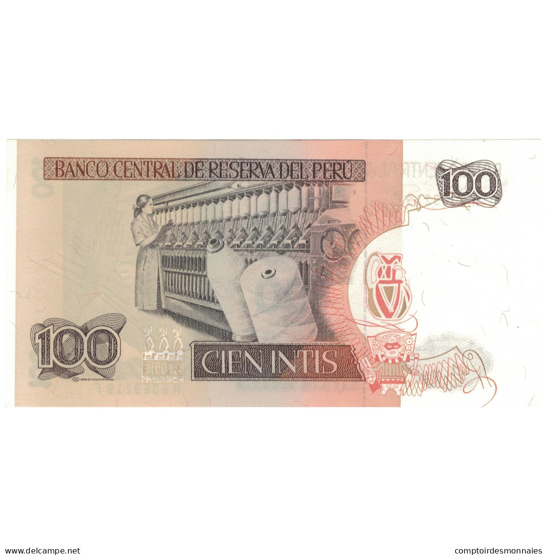 Billet, Pérou, 100 Intis, 1985, 1985-02-01, KM:132a, SPL+ - Pérou