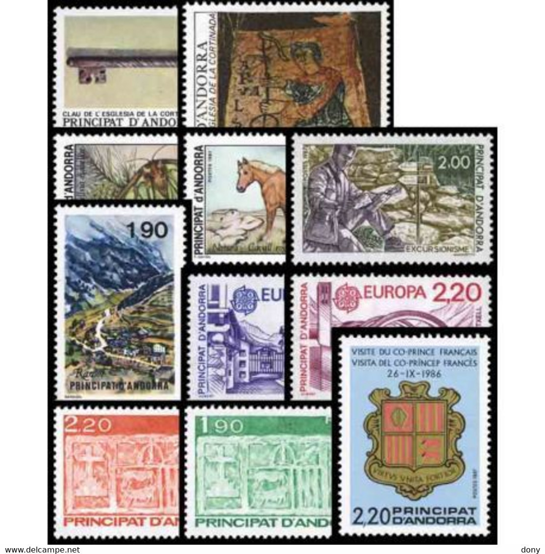 SELLOS ANDORRA FRANCESA AÑO 1987 COMPLETO. NUEVOS SIN FIJASELLOS (MNH) PRINCIPAT ANDORRE FRANÇAISE - Années Complètes