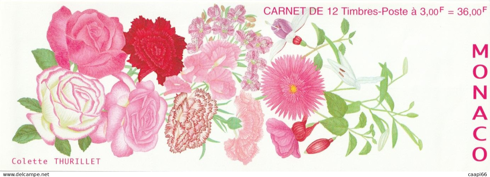 Monaco - 1995 - Carnet N° 2014 à 2025 - Neuf ** - Fleurs - Peintures De Colette Thurillet - Cuadernillos