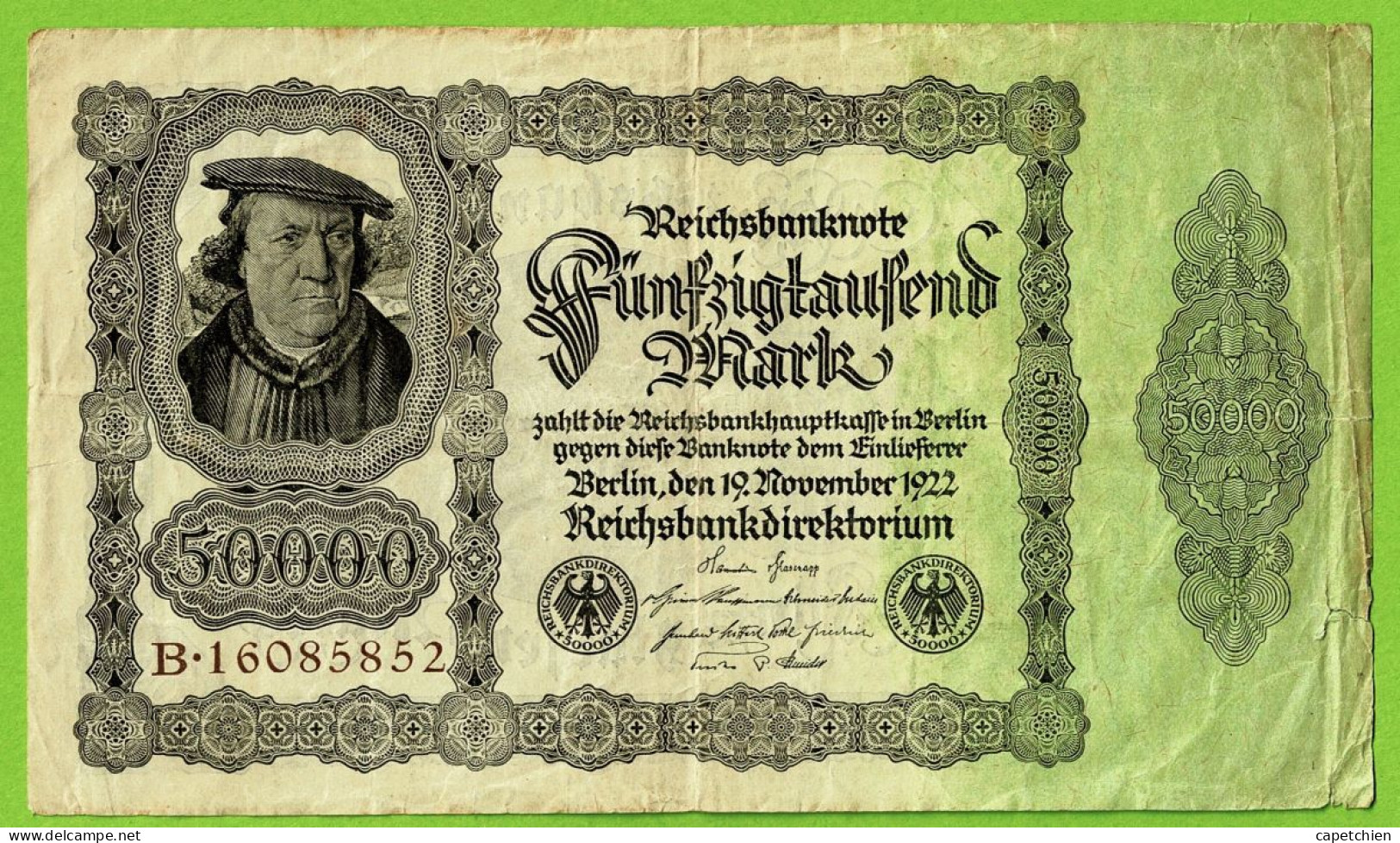 ALLEMAGNE / 3 VIEUX BILLETS DE 50.000 -- 10.000 Et 1000 MARK / 1922 / ETAT  MOYEN - 50.000 Mark