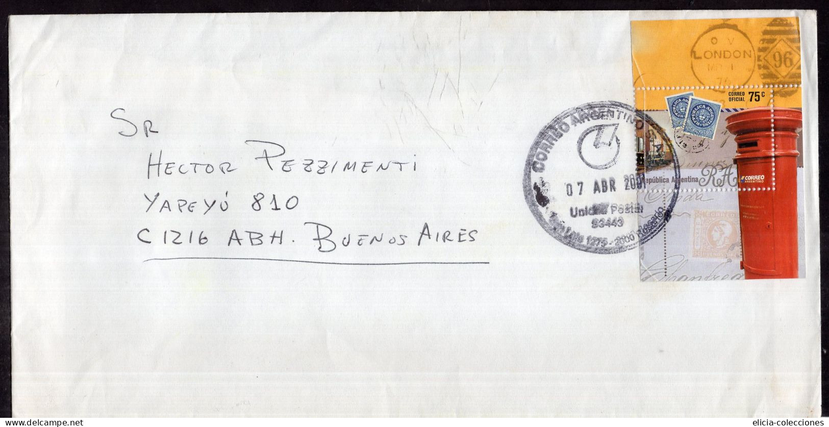 Argentina - 2001 - Letter - Sent To Buenos Aires - Caja 30 - Briefe U. Dokumente