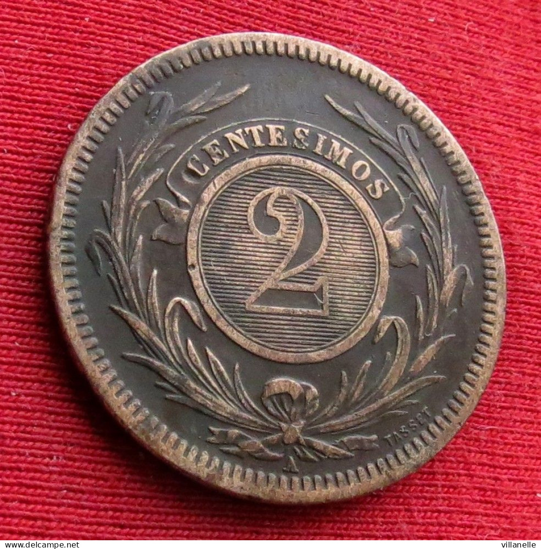 Uruguay 2 Centesimos 1869  Uruguai W ºº - Uruguay