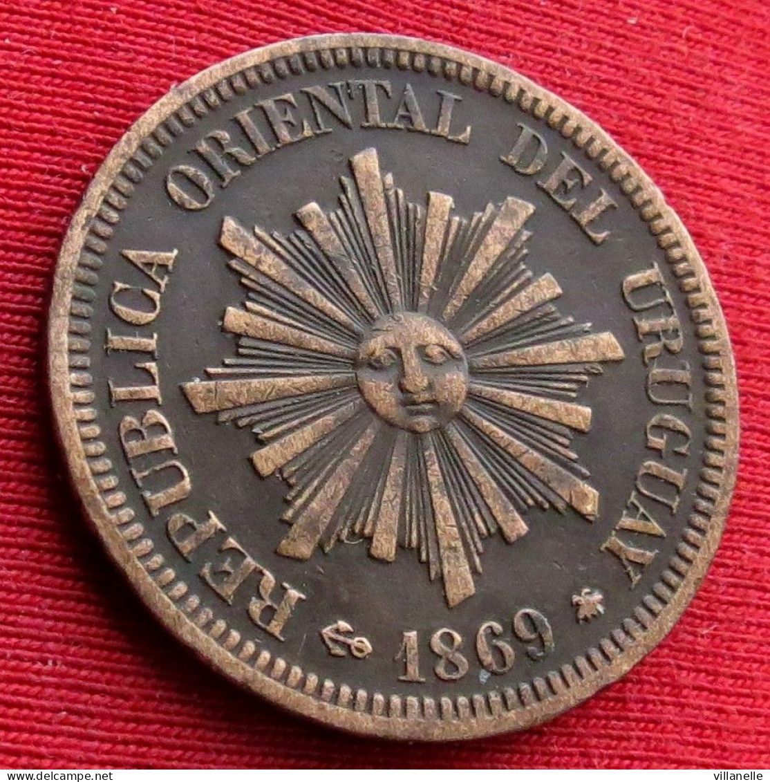 Uruguay 2 Centesimos 1869  Uruguai W ºº - Uruguay