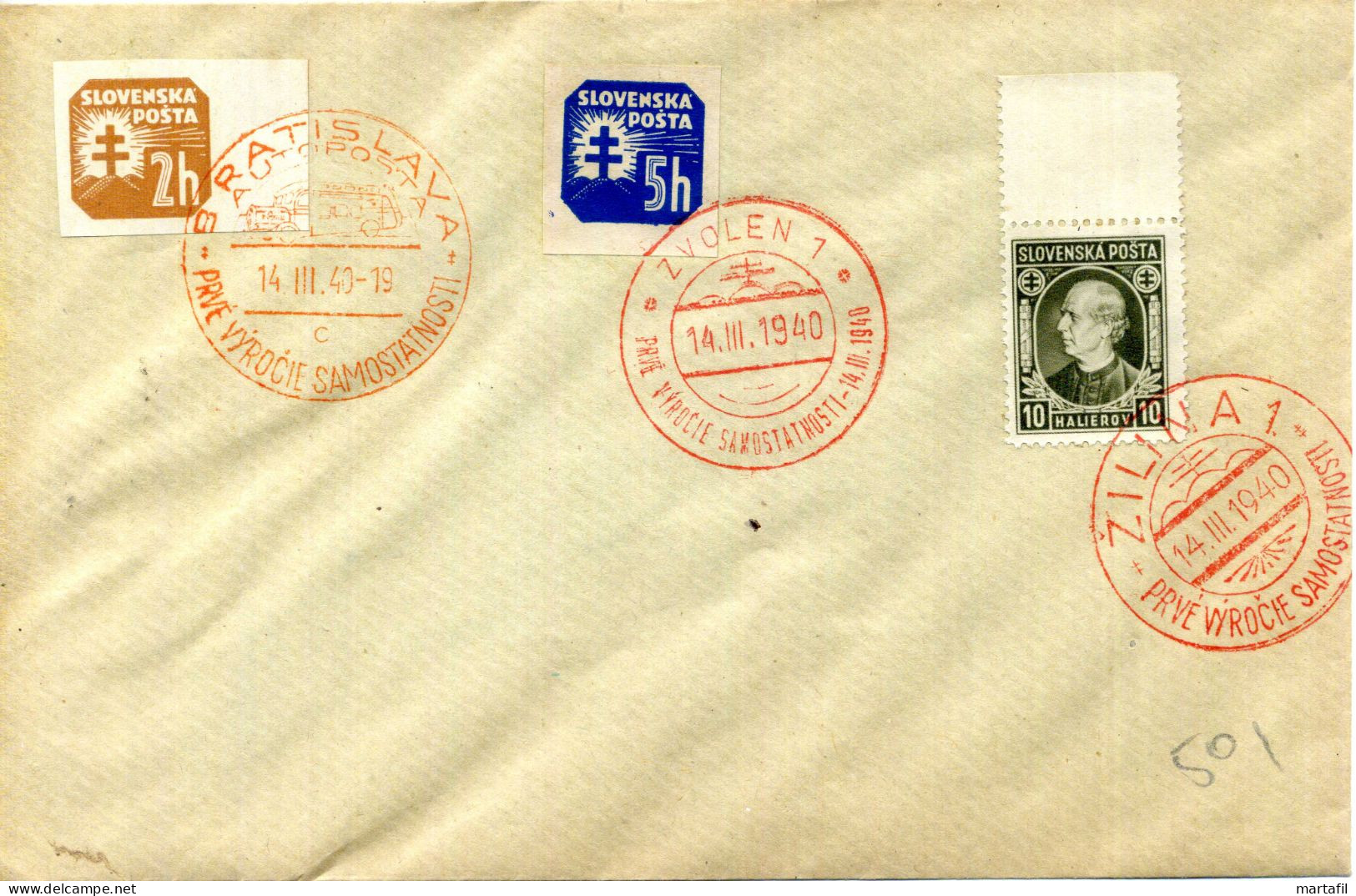 SLOVACCHIA, Slovensko, Storia Postale & Annulli - 1940 - Briefe U. Dokumente
